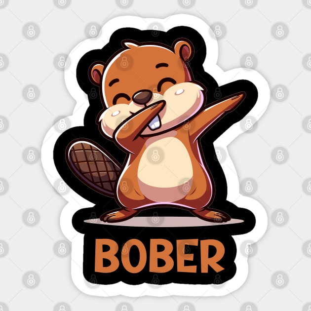 Funny Polish Internet Meme Bobr Bober Kurwa Dabbing 2 Sticker by TenchiMasaki